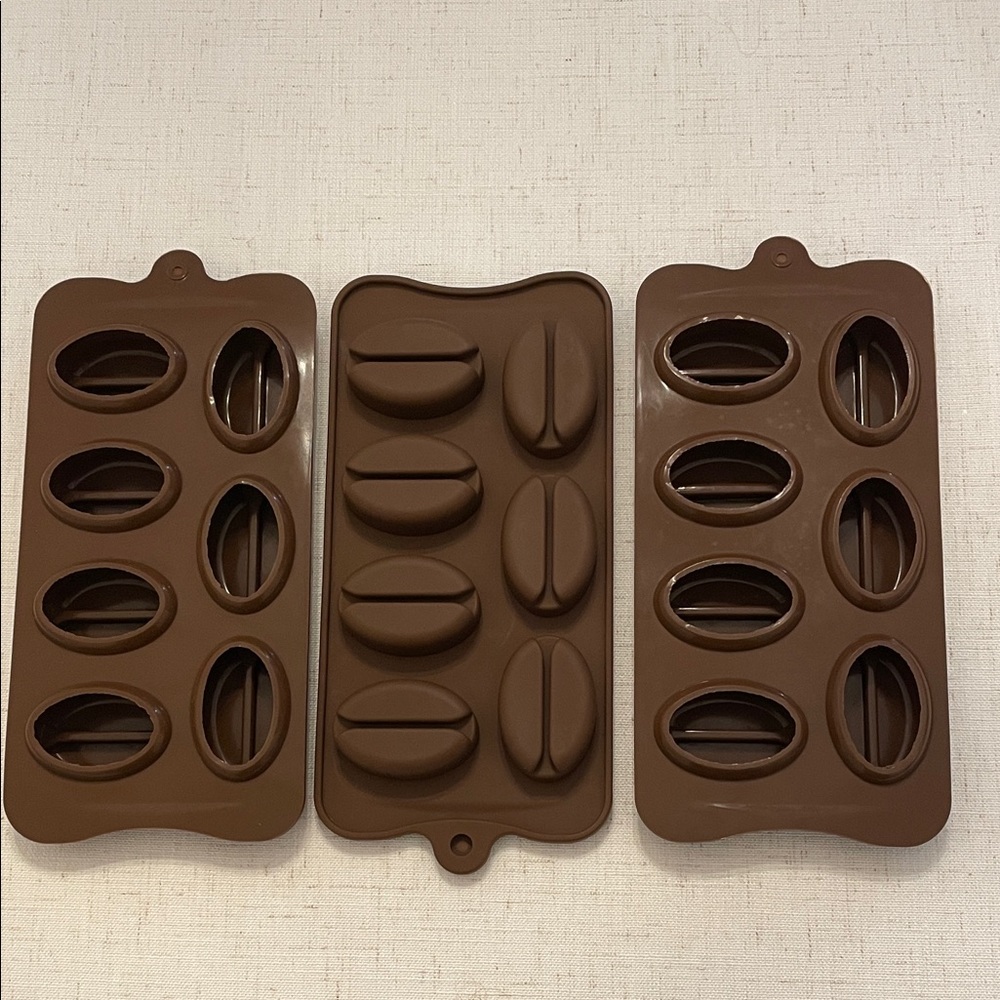 Brown Silicone Coffee Bean Molds